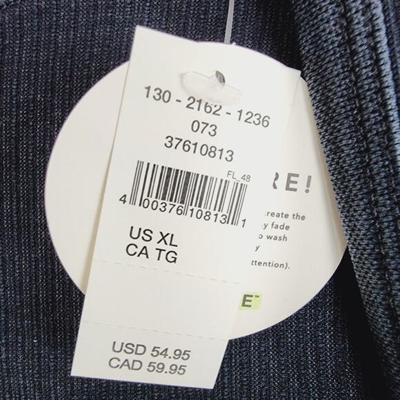 Aerie OFFLINE Sidewalk Seamless Ribbed Long Sleeve Crop Top Black XL NWT Stretch - Picture 5 of 7